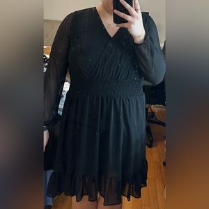 Black Short Dress Flowy